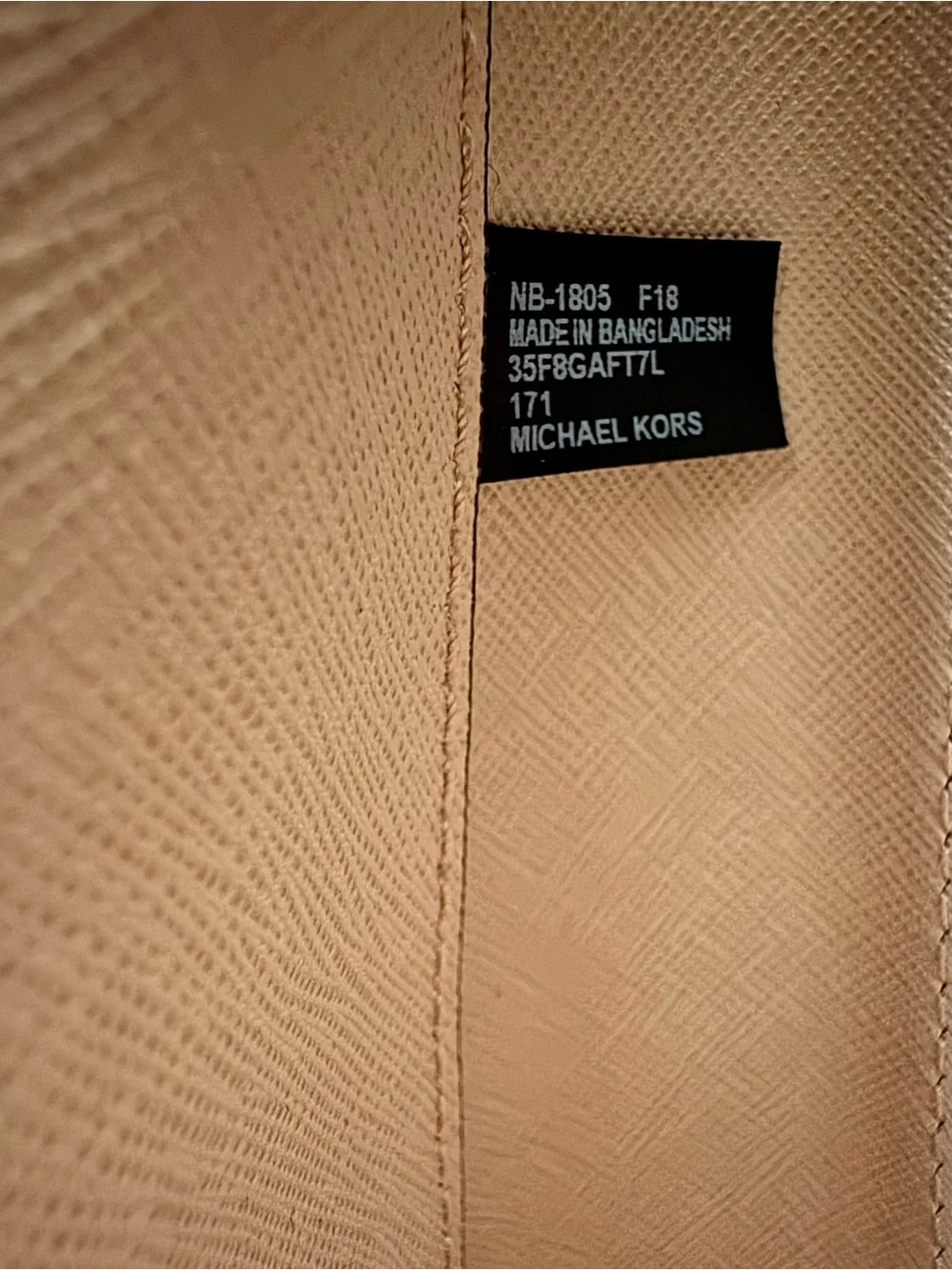 Michael Kors Tan Leather Perforated Satchel
